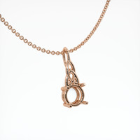 14K Rose Gold Solitaire Pendant Setting Image