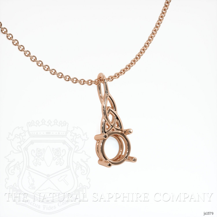 14K Rose Gold Solitaire Pendant Setting