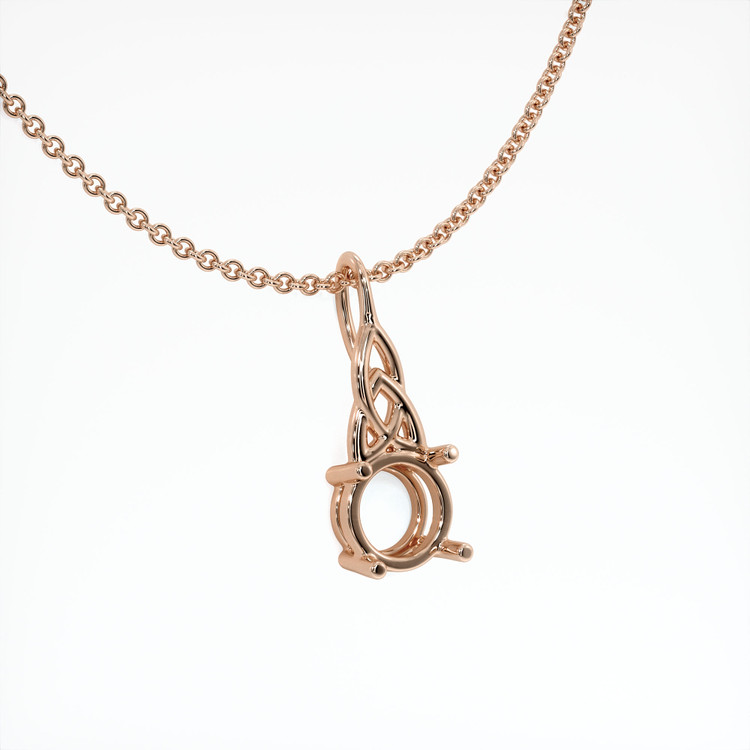 14K Rose Gold Solitaire Pendant Setting