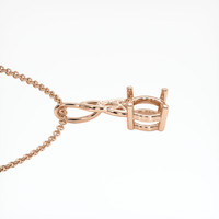 14K Rose Gold Solitaire Pendant Setting Image
