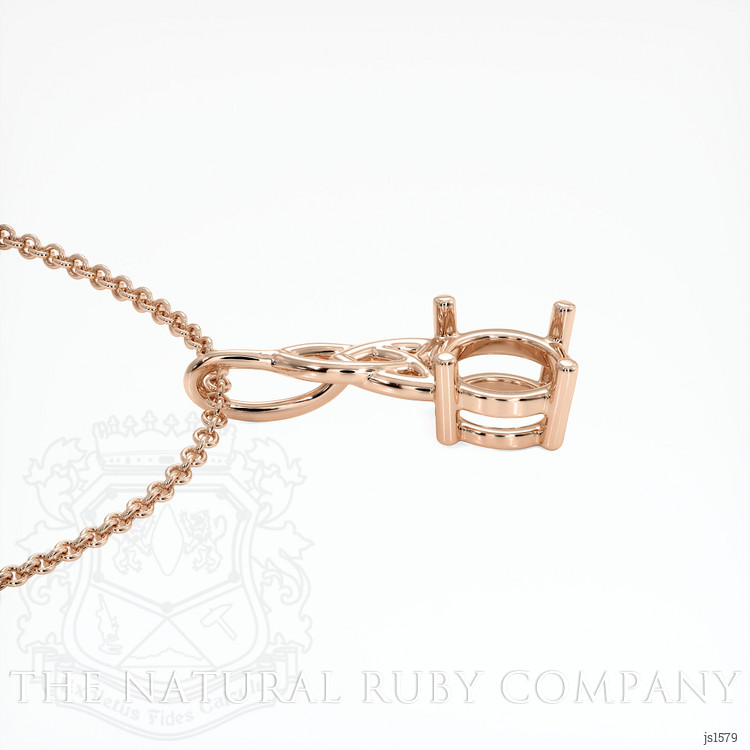 14K Rose Gold Solitaire Pendant Setting