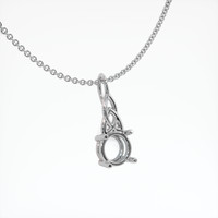 14K White Gold Solitaire Pendant Setting Image