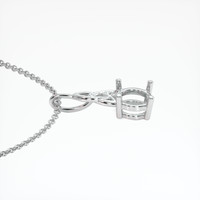 14K White Gold Solitaire Pendant Setting Image