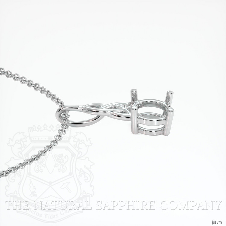 14K White Gold Solitaire Pendant Setting