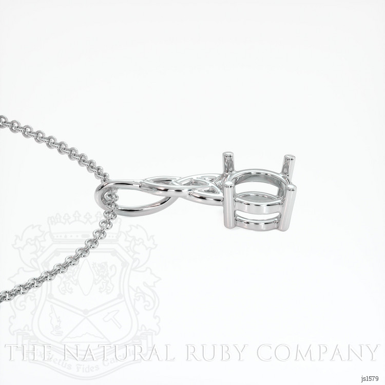 14K White Gold Solitaire Pendant Setting