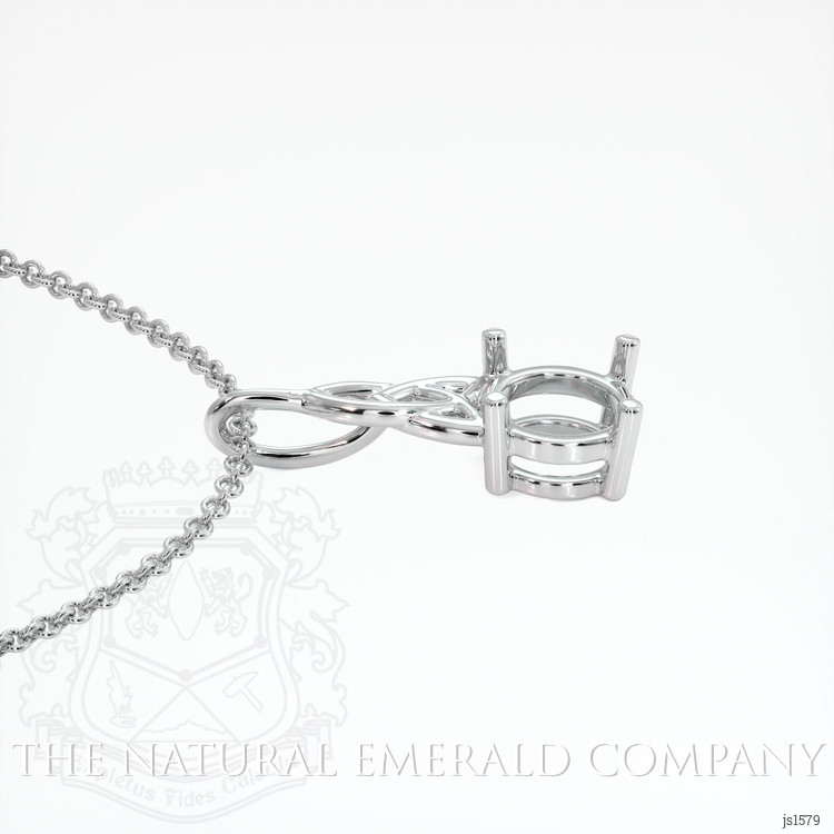 18K White Gold Solitaire Pendant Setting