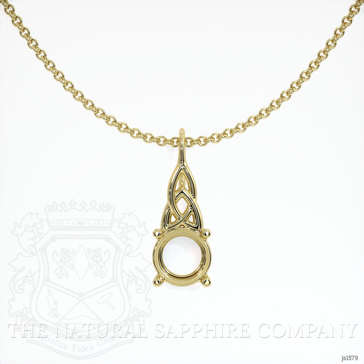 14K Yellow Gold Solitaire Pendant Setting