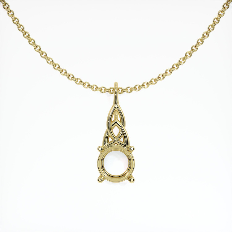 14K Yellow Gold Solitaire Pendant Setting