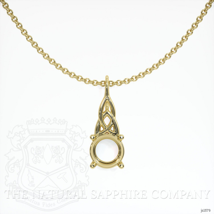 18K Yellow Gold Solitaire Pendant Setting
