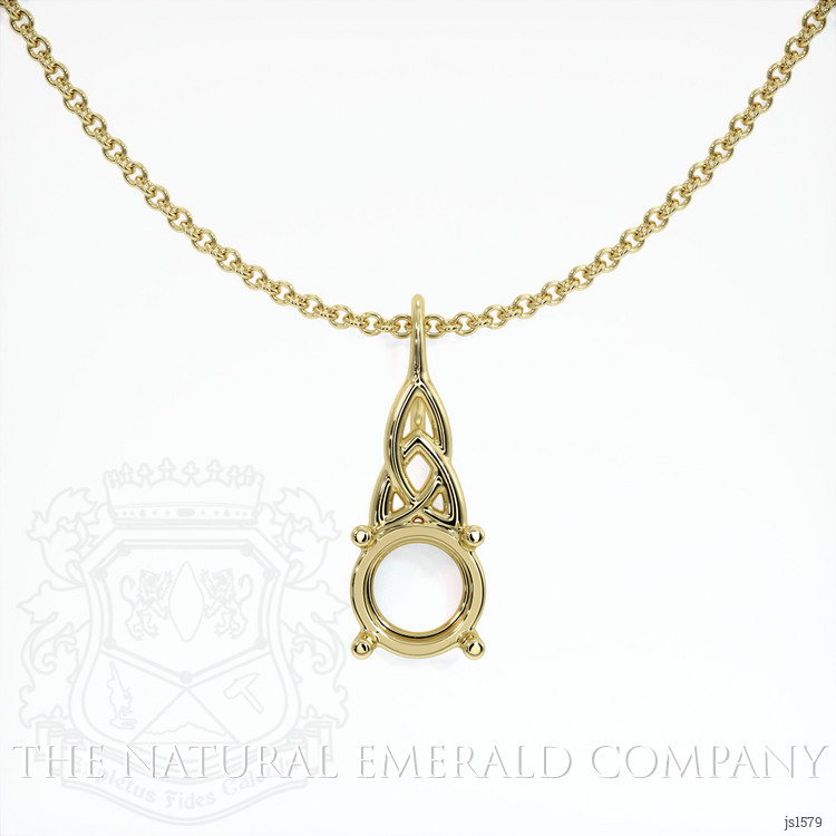 18K Yellow Gold Solitaire Pendant Setting