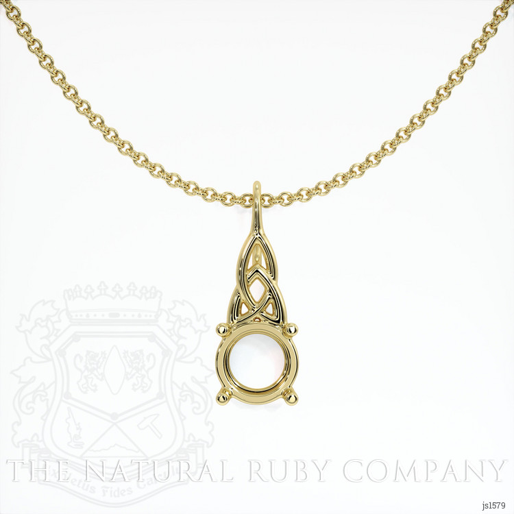 18K Yellow Gold Solitaire Pendant Setting