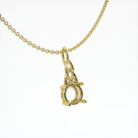18K Yellow Gold Solitaire Pendant Setting Image