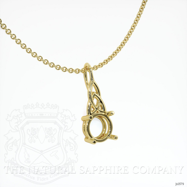 18K Yellow Gold Solitaire Pendant Setting