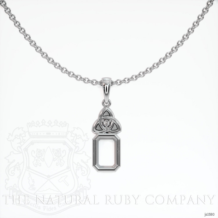 Platinum 950 Accent Stones Pendant Setting