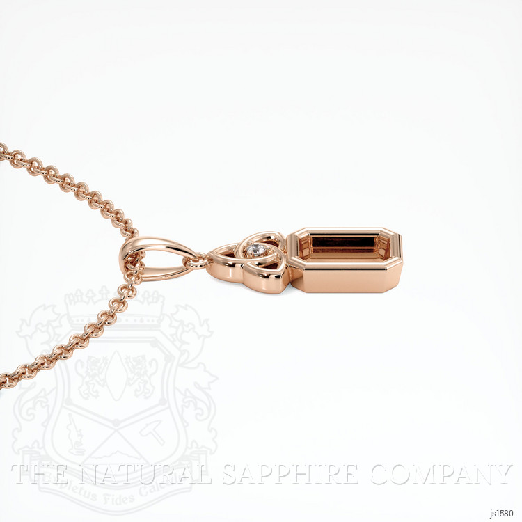 14K Rose Gold Accent Stones Pendant Setting