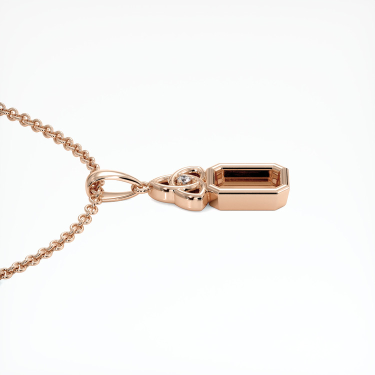 14K Rose Gold Accent Stones Pendant Setting