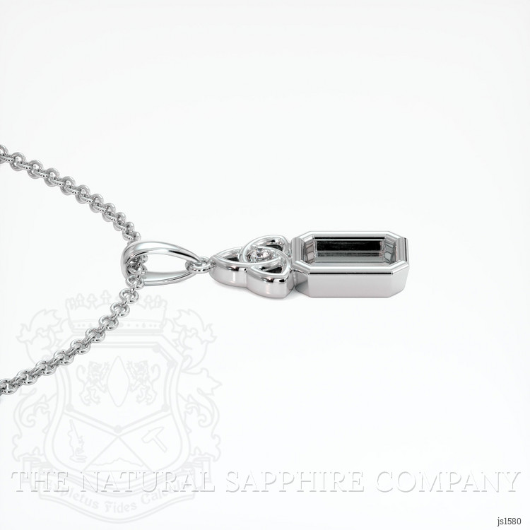 Silver Accent Stones Pendant Setting