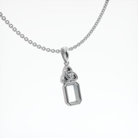14K White Gold Accent Stones Pendant Setting Image