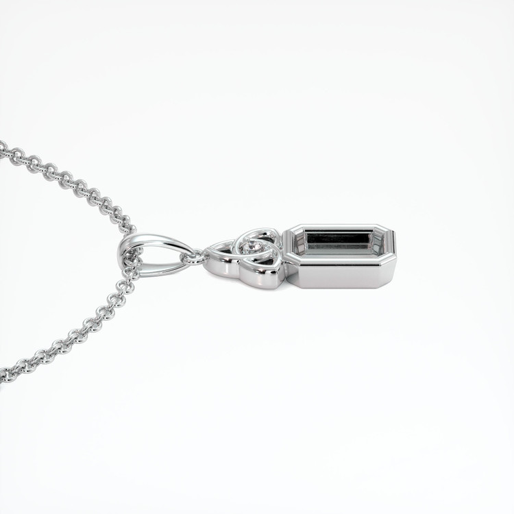 14K White Gold Accent Stones Pendant Setting