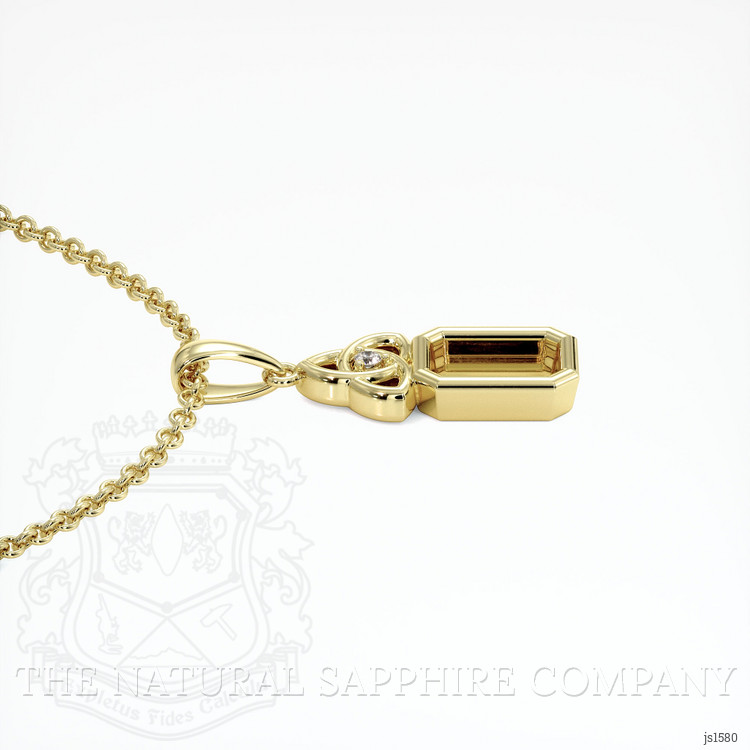 10K Yellow Gold Accent Stones Pendant Setting