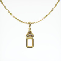 18K Yellow Gold Accent Stones Pendant Setting Video