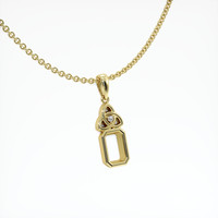 18K Yellow Gold Accent Stones Pendant Setting Image