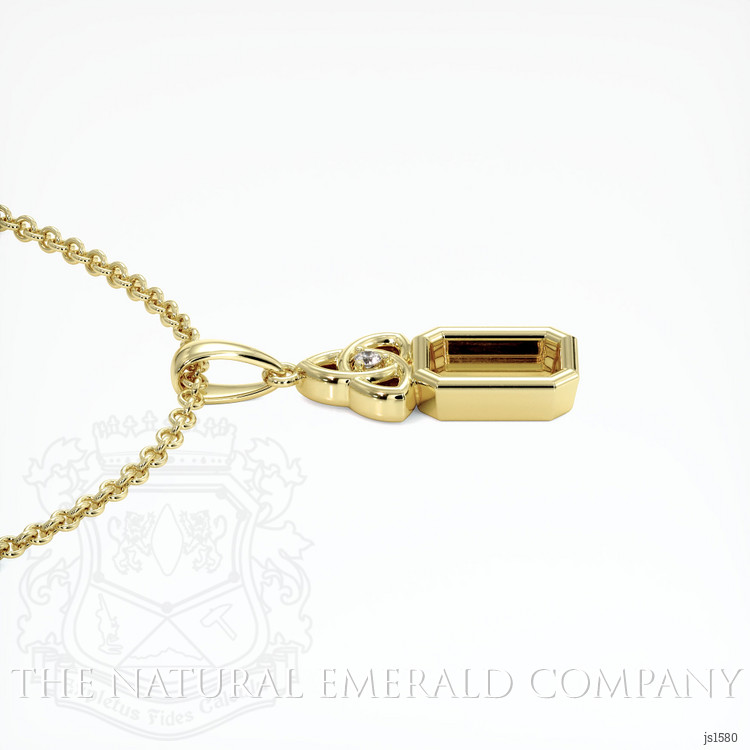 18K Yellow Gold Accent Stones Pendant Setting