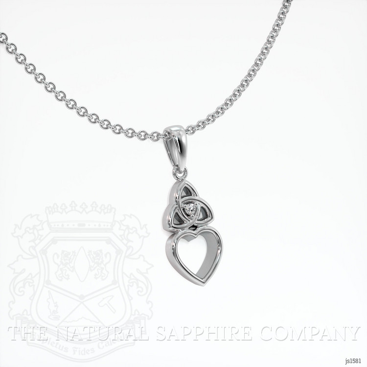 Platinum 950 Accent Stones Pendant Setting