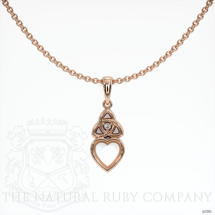 14K Rose Gold Accent Stones Pendant Setting