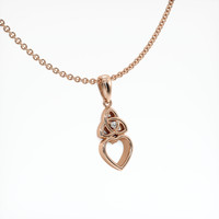 14K Rose Gold Accent Stones Pendant Setting Image