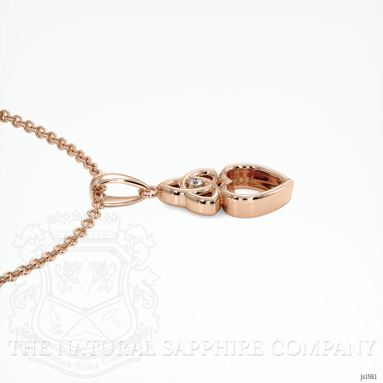 14K Rose Gold Accent Stones Pendant Setting