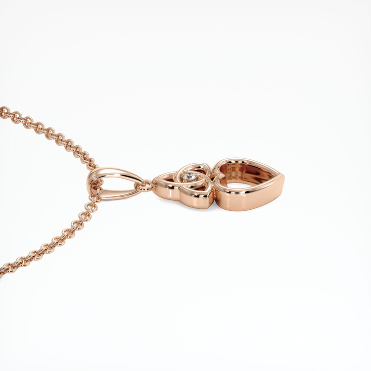 14K Rose Gold Accent Stones Pendant Setting