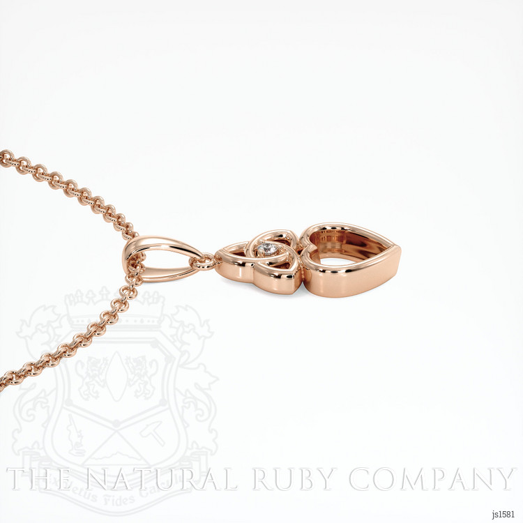 14K Rose Gold Accent Stones Pendant Setting