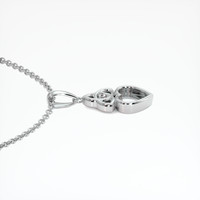 14K White Gold Accent Stones Pendant Setting Image