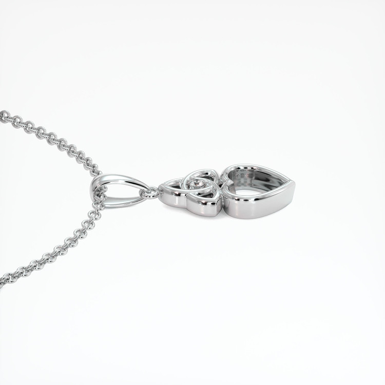 18K White Gold Accent Stones Pendant Setting