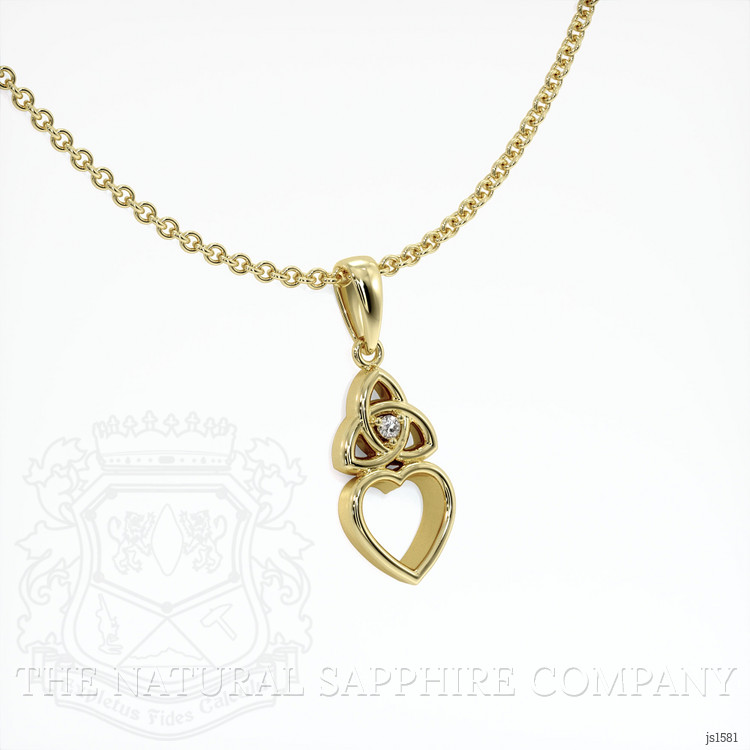 10K Yellow Gold Accent Stones Pendant Setting