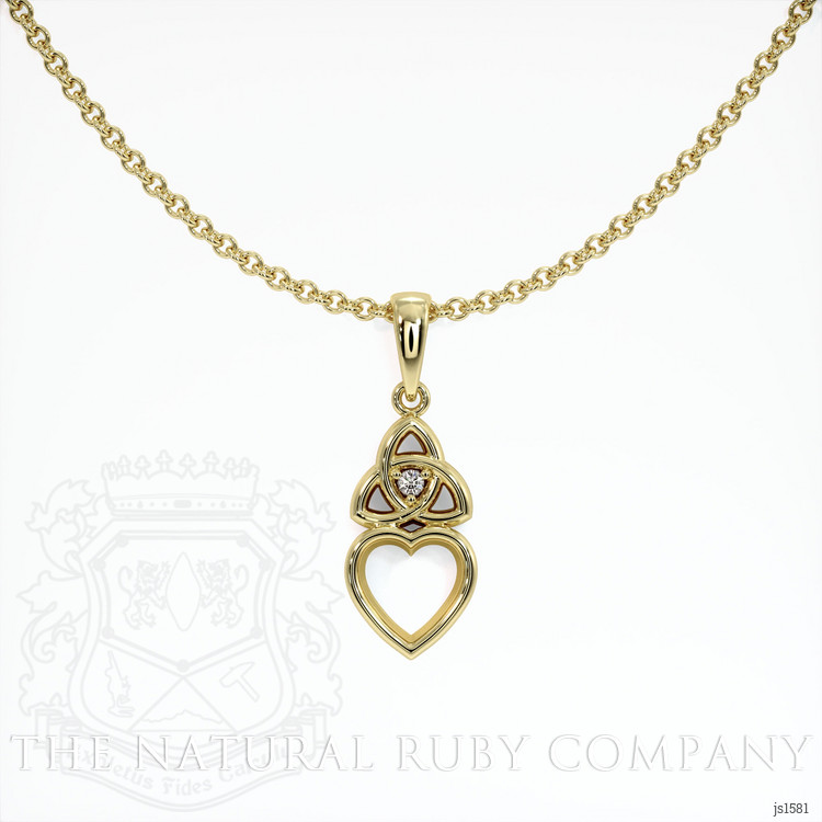 14K Yellow Gold Accent Stones Pendant Setting