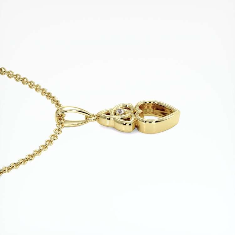 14K Yellow Gold Accent Stones Pendant Setting