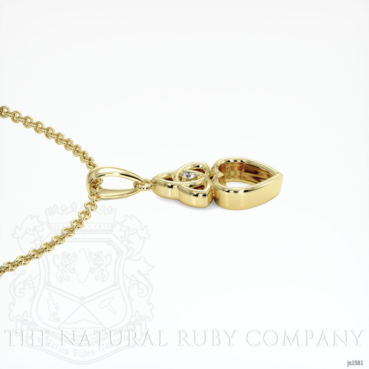 14K Yellow Gold Accent Stones Pendant Setting
