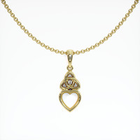 18K Yellow Gold Accent Stones Pendant Setting Video