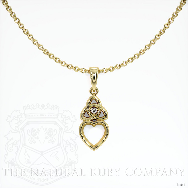 18K Yellow Gold Accent Stones Pendant Setting