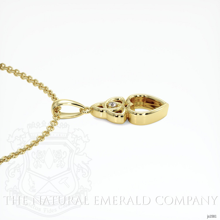 18K Yellow Gold Accent Stones Pendant Setting
