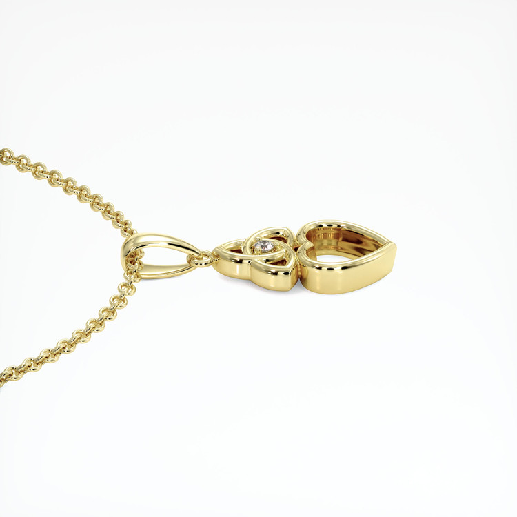 18K Yellow Gold Accent Stones Pendant Setting