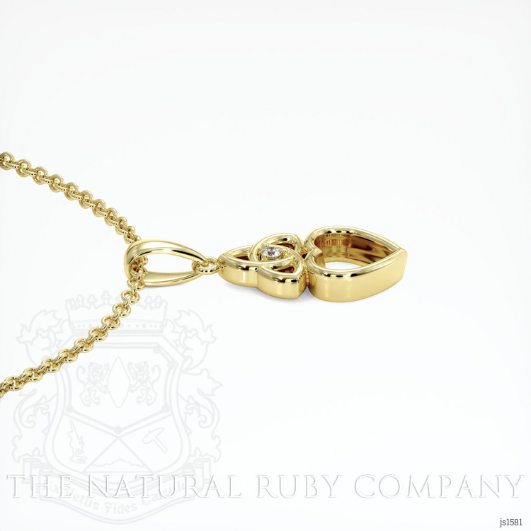 18K Yellow Gold Accent Stones Pendant Setting