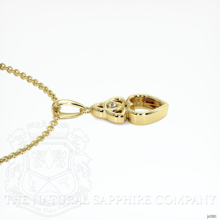 18K Yellow Gold Accent Stones Pendant Setting