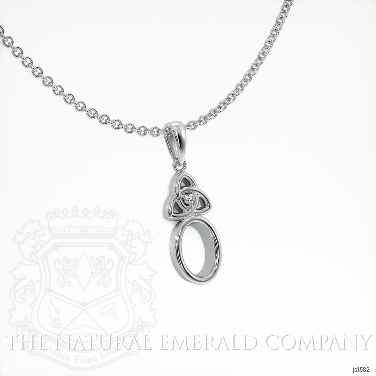 Platinum 950 Accent Stones Pendant Setting