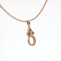 14K Rose Gold Accent Stones Pendant Setting Image