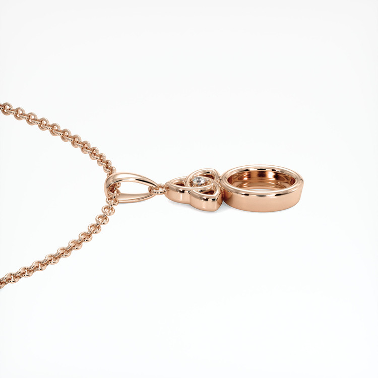 14K Rose Gold Accent Stones Pendant Setting