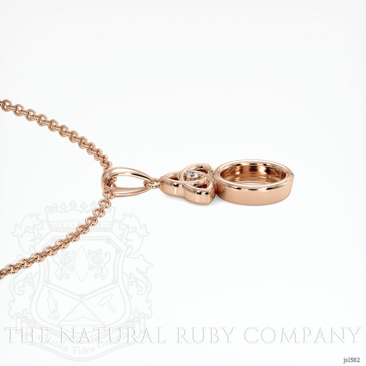 14K Rose Gold Accent Stones Pendant Setting