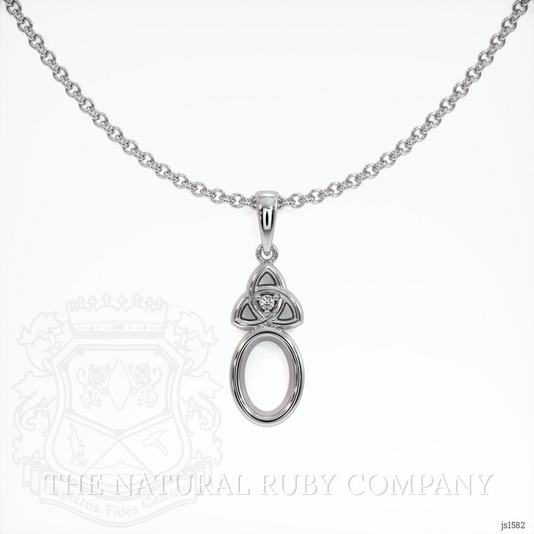 Silver Accent Stones Pendant Setting